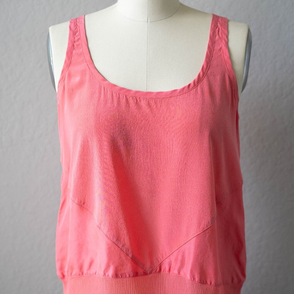 Bebe Silk Top in Bright Pink